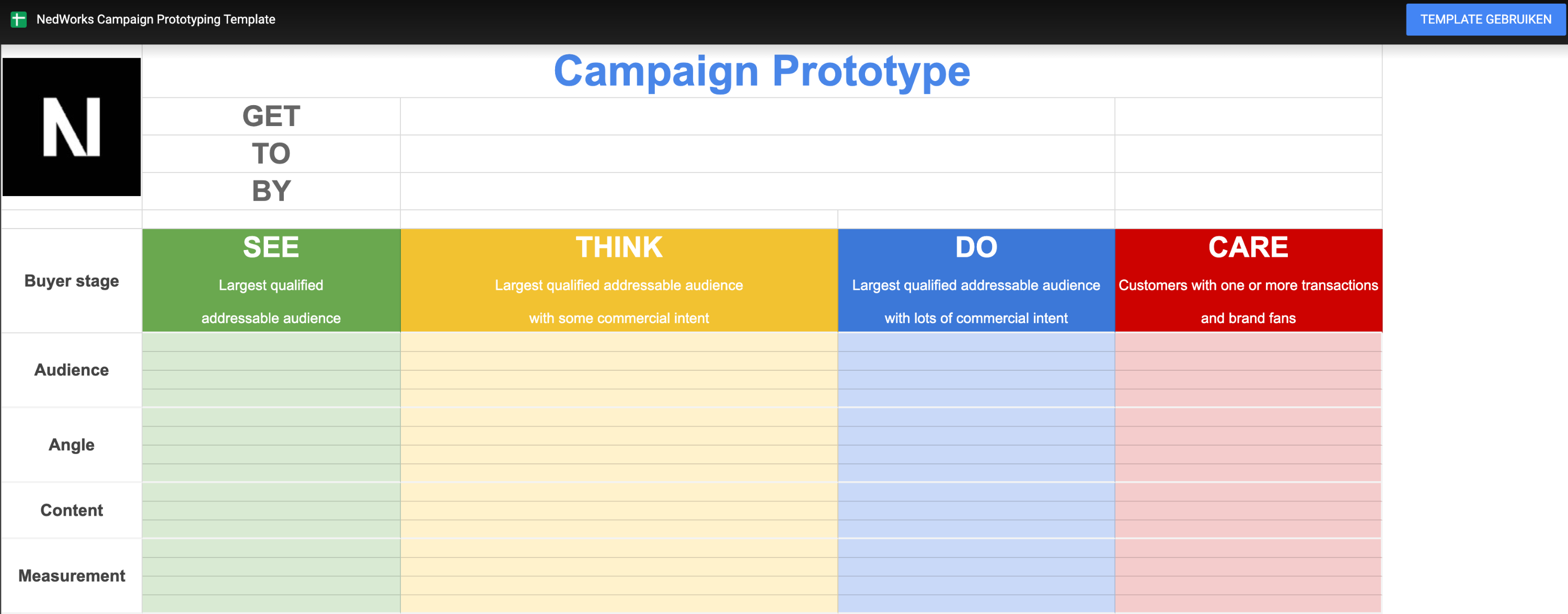 GET TO BY campaign prototyping template by NedWorks